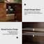 Buffet en bois massif à 4 portes avec tablettes réglables Isabele-1288846535