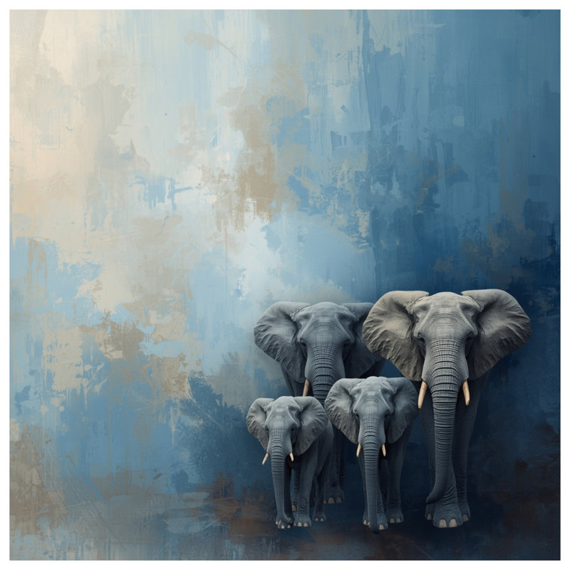 Tapis de bain Elephant Family, L 24 po x L 17 po