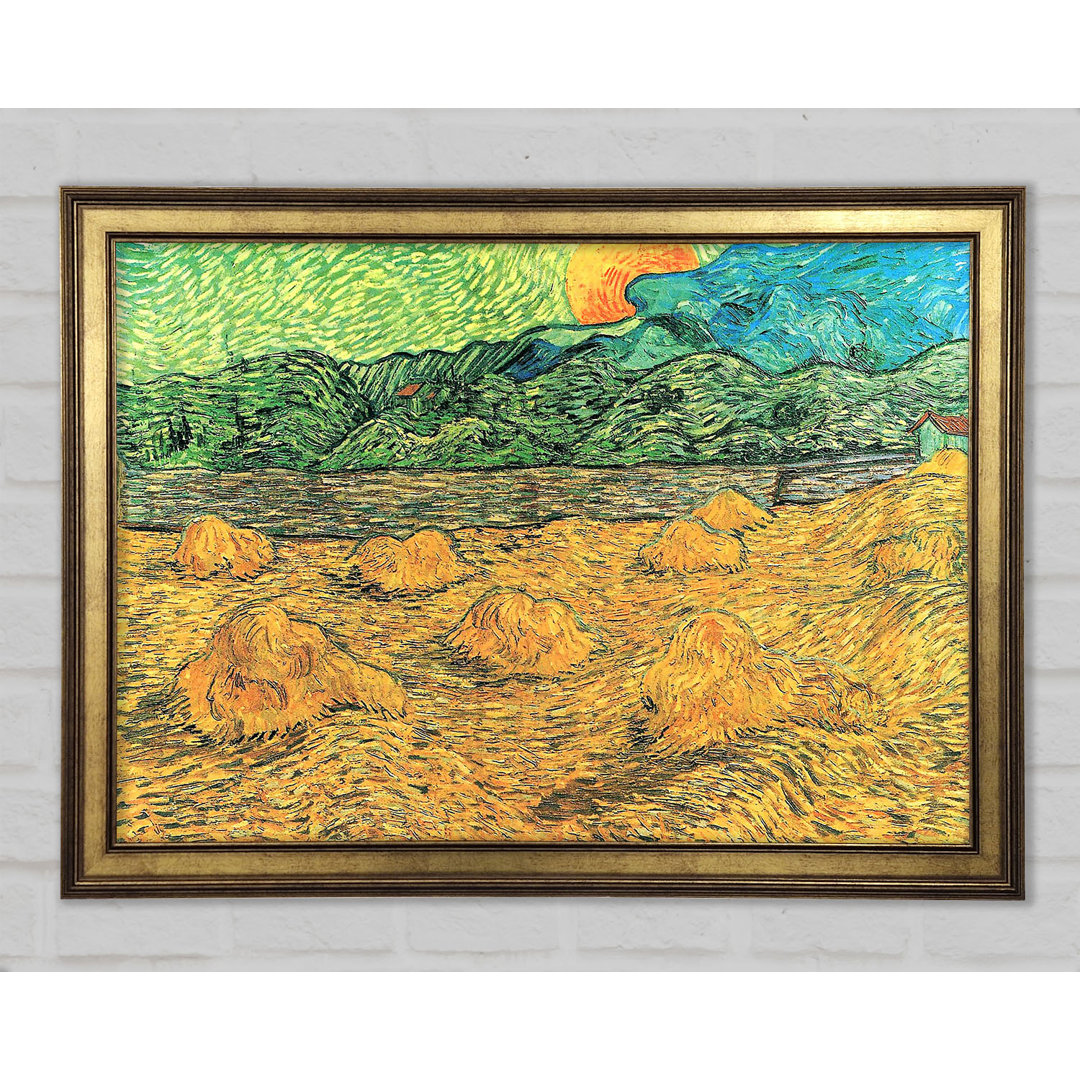 Abendlandschaft bei Mondaufgang von Van Gogh - Druck