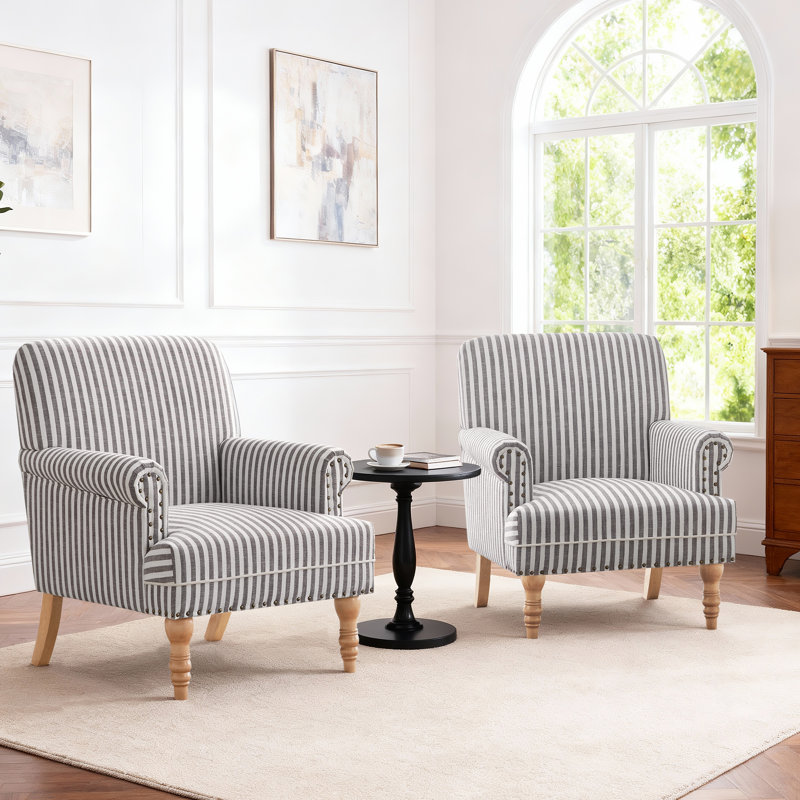 Upholstered Armchair, Grey