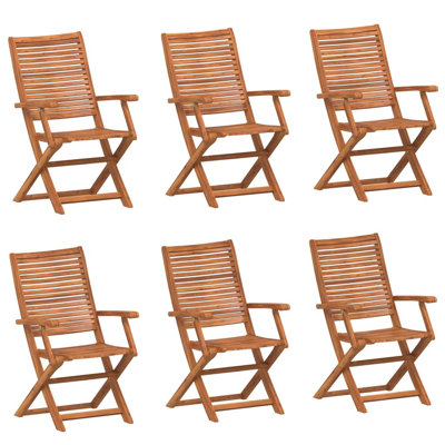 Solid Wood Garden Chair With Cushion Folding Chair Set