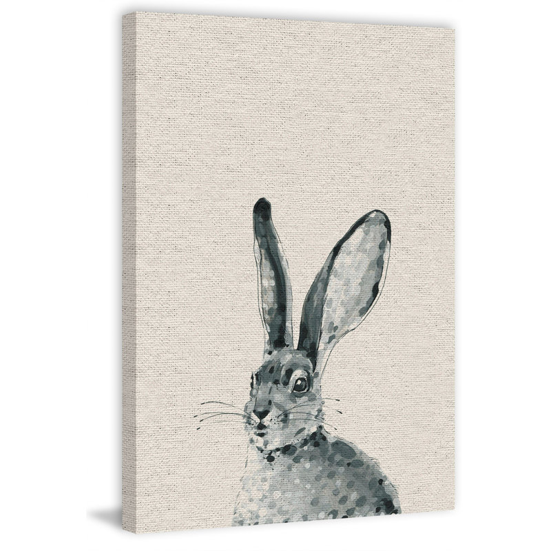'Lonely Rabbit' Print On Wrapped Canvas, 45" H x 30" W x 1.5" D