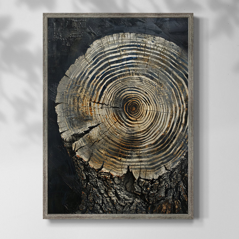 ABSTRACT Series CLXII, reproduction encadrée - bois massif, H 11 po x l 9 po