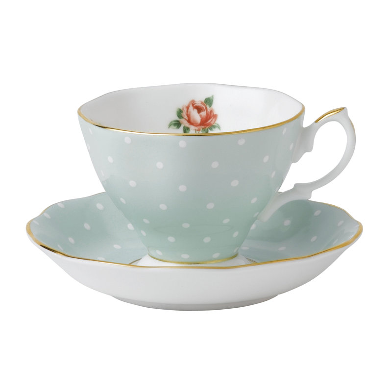 Royal Albert, Polka Rose - Teacup & Saucer