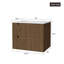 Ensemble de meuble-lavabo mural avec lavabo blanc-627703208