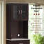Armoire de cuisine avec vitrine autoportante de 23,6 pouces de large avec rangement, tablette à micro-ondes et tiroir à ustensiles-116087335