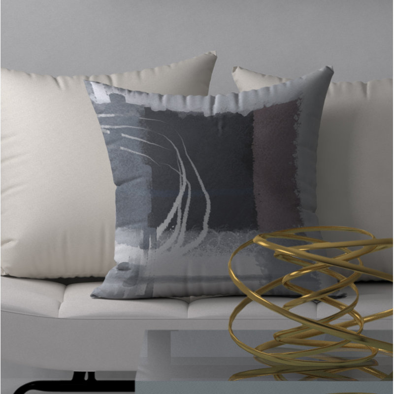 Abstract Throw Pillow, 20" H x 20" W