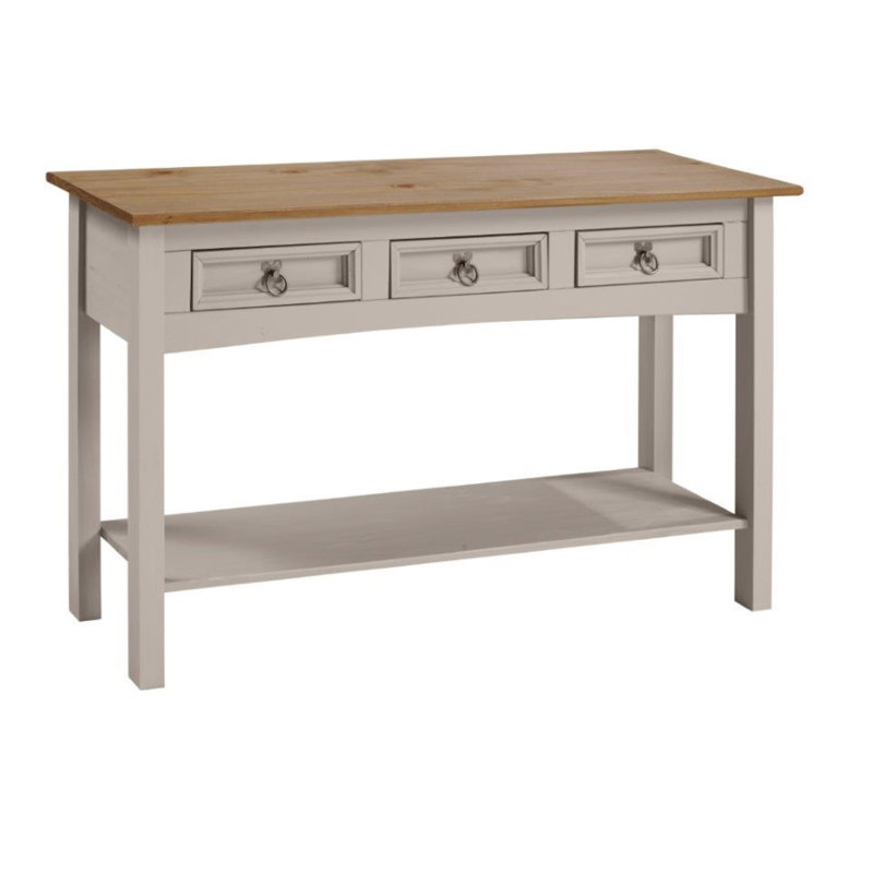 Palmea 122cm Solid Wood Console Table, Grey