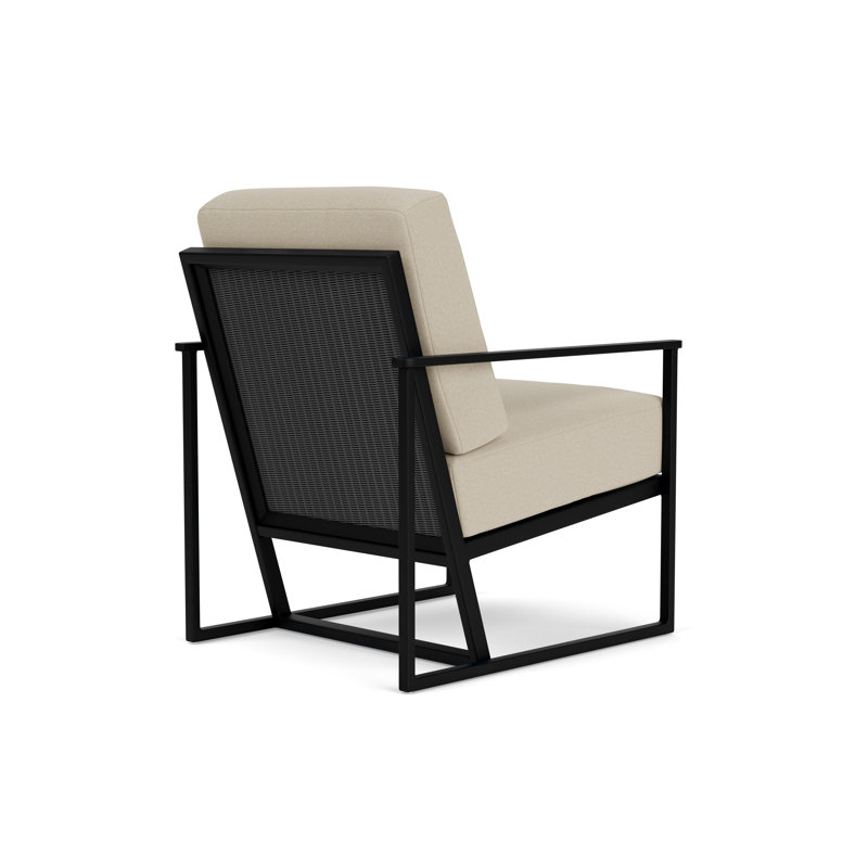 Summit Outdoor Lounge Chair, Charcoal, Rumba Straw, Ebony