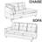 Larelle 103.5" Wide  Sofa & Chaise-445747208-445747216