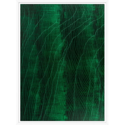 Emerald Operetta 2' Framed Graphic Art Print on Glass