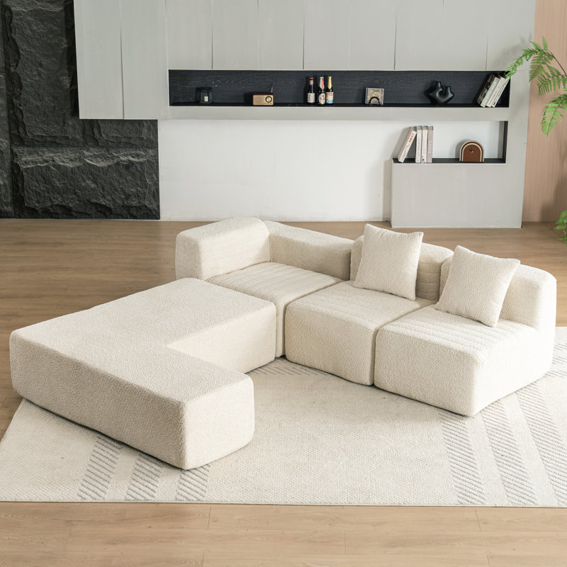 Canapé modulaire 116,5 po, Beige