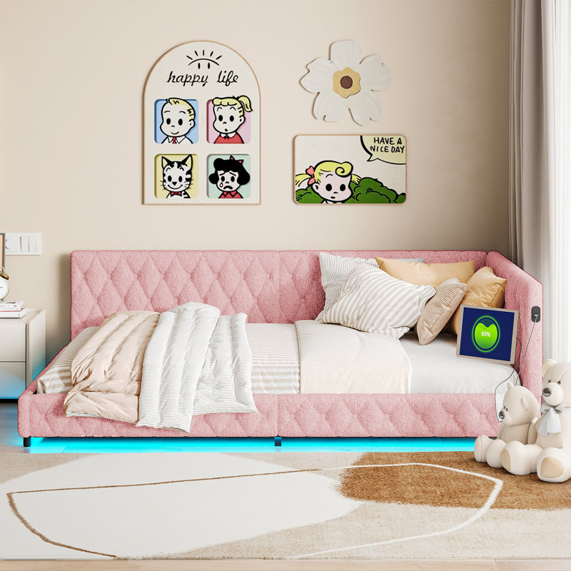 Bed, European Double (140 x 200 cm), Pink