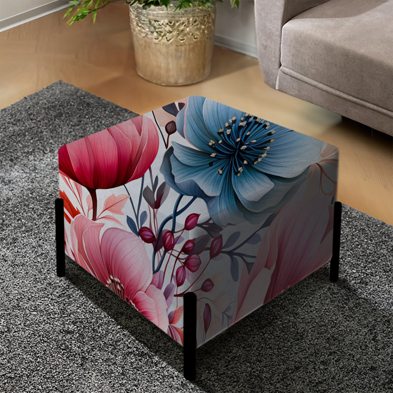 Repose-pieds Watercolor Pastel Dreams Garden - Floral
