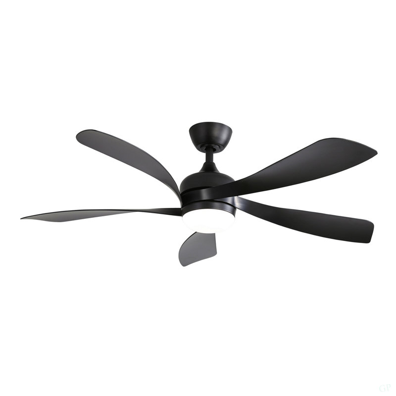 Ventilateur de plafond moderne de 52 pouces avec 3 moteurs à courant continu réversible à télécommande et 5 pales en ABS à intensité variable