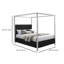 Keri Canopy Bed, Slatted Wood Frame, -114018893-114018890