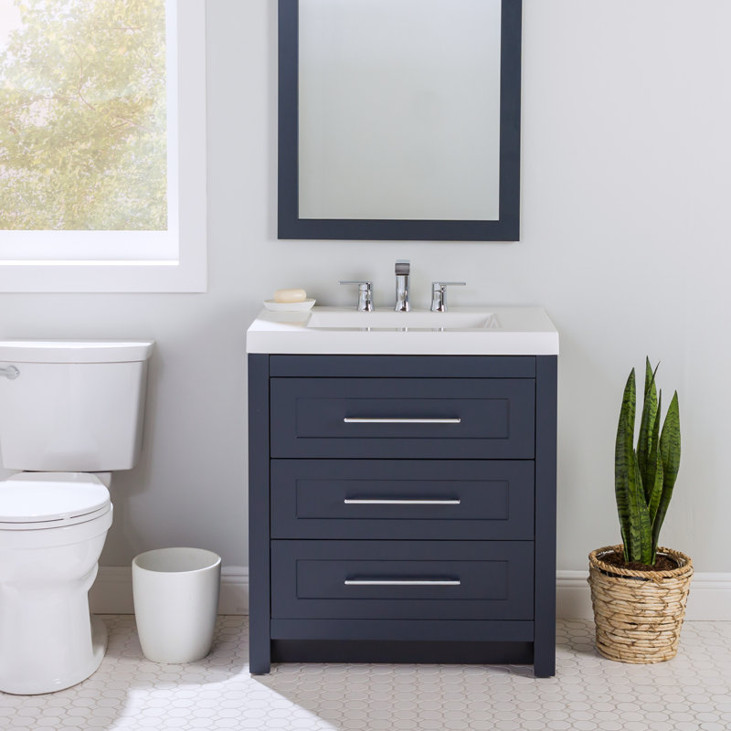 Bainbridge 30.5'' Single Bathroom Vanity with Cultured Marble Top