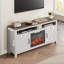 Meuble télé 63 po avec insert électrique 23 po, 8 compartiments de rangement et tablettes réglables Farmhouse-1137770034