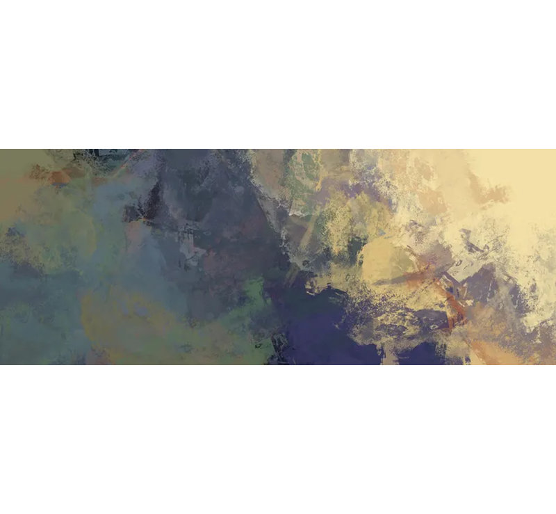 Navy Abstract Art Wall Mural, 108" L x 96" W
