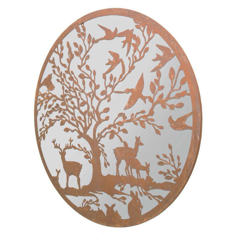 Eire Wood Flat Wall Mirror