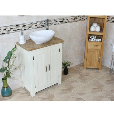 Rodarte 650mm Single Bathroom Vanity with Vessel Ceramic Basin