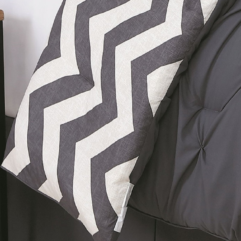 Polyester Comforter, Queen Comforter + 6 Additional Pieces, Charcoal