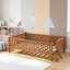Lit simple mezzanine bas avec garde-corps et échelle-1750871373