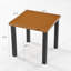 Table d'appoint carrée d'extérieur en métal