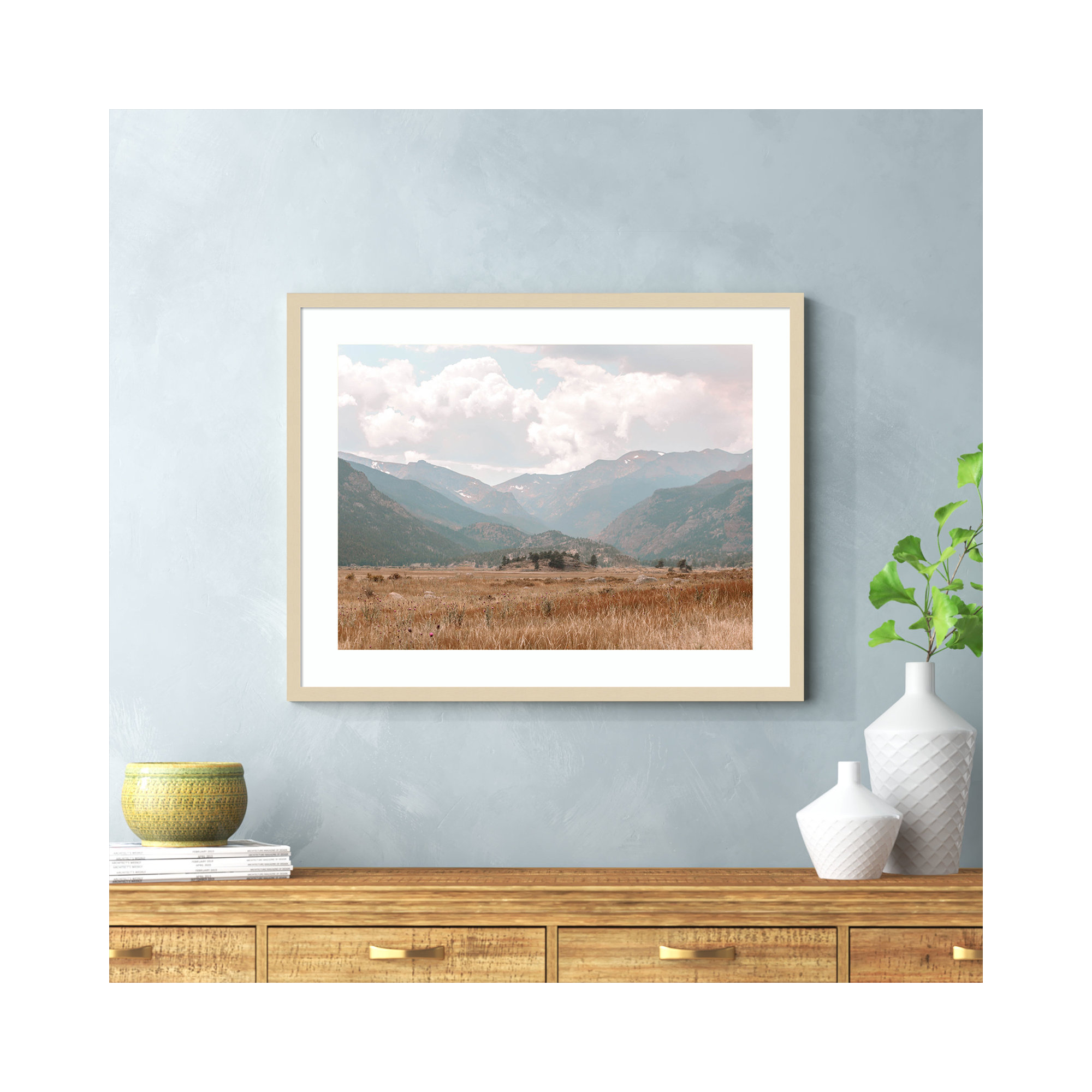 Wanderings by Alicia Abla, Brown, 26" H x 33" W x 1" D