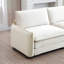 Canapé confortable à assise profonde simple avec un oreiller, convient au salon et à la chambre à coucher, Club plusieurs occasions, velours côtelé beige