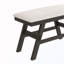 Ensemble de table de salle à manger 6 pièces avec tablette, 1 banc et 4 chaises-131365959-131365960-131365962-131365963