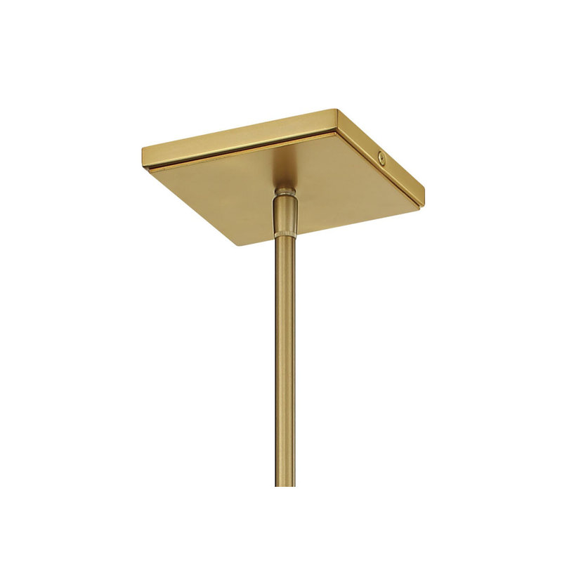 Everly Quinn Deolinda Coal And Soft Brass Pendant Light, 22.5" H x 14" D