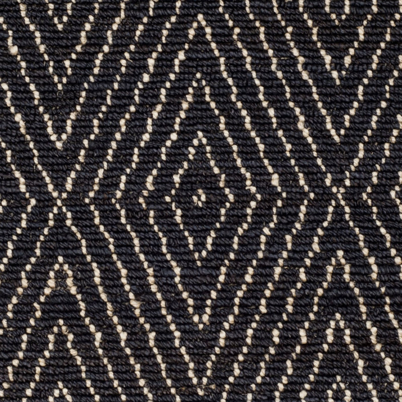 Bohemian Hand-Woven Black Area Rug, Rectangle 3' x 5'