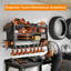 Range-outils mural modulaire 33 po avec support de perceuse avec crochets et support à 8 prises-1045497416