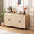 62.2'' Four-door Sideboard With Rattan Doors and Adjustable Storage Racks-1886697291