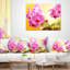 Fleurs d'orchidées mauves en fleurs - coussin à imprimé floral-30721996-30722000