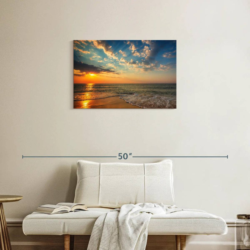 Gillard Jamaican Bay Beach Sunrise, H 20 po x l 30 po