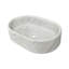 Natural Marble Bathroom Vessel Sink, 600X400xh150 Mm, Unique Appearance With Imperfections, Build Quality Oval White Sink For Bathroom, Smooth Surface, Luxury Design Elements