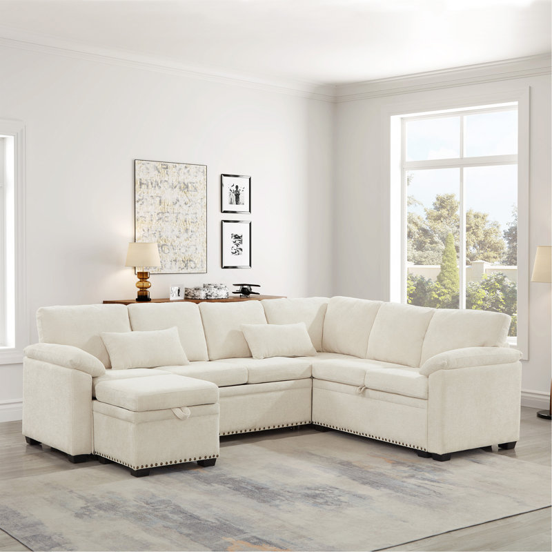 Versatile Sectional Sofa With Storage And Transformable Function For Living Room