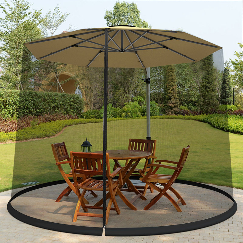 FORCLOVER Black Mesh Screen for Umbrella