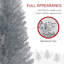 Arbre de Noël artificiel 5 pi, arbre de Noël mince avec 294 branches réalistes et support en plastique