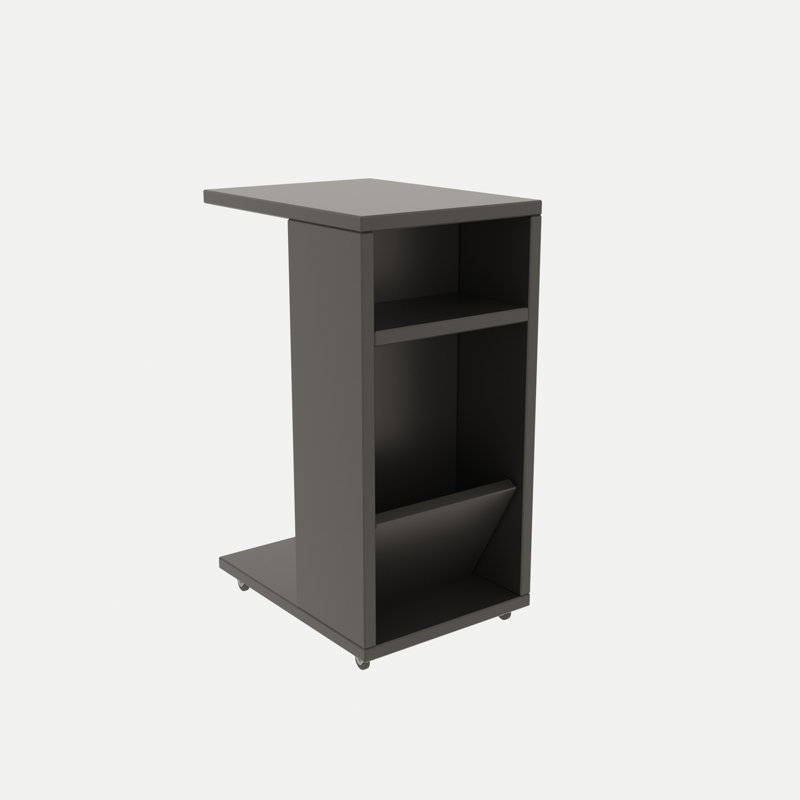 Table de bout avec rangement Davia Block, Noir