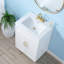 Ensemble de meuble-lavabo moderne 24 po autoportant blanc