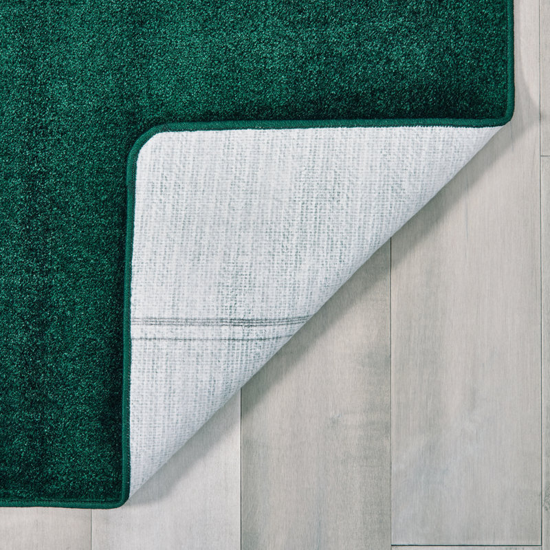 Tapis vert émeraude en polyester touffeté Mt St Helens, Rectangle 7 pi 6 po x 12 pi