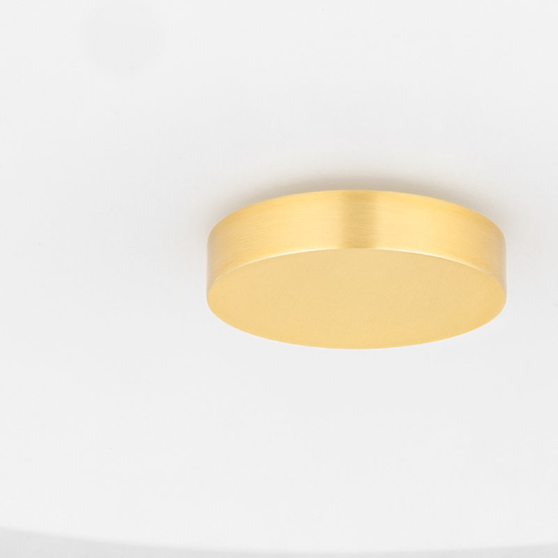 Kade Glass Flush Mount, Aged Brass