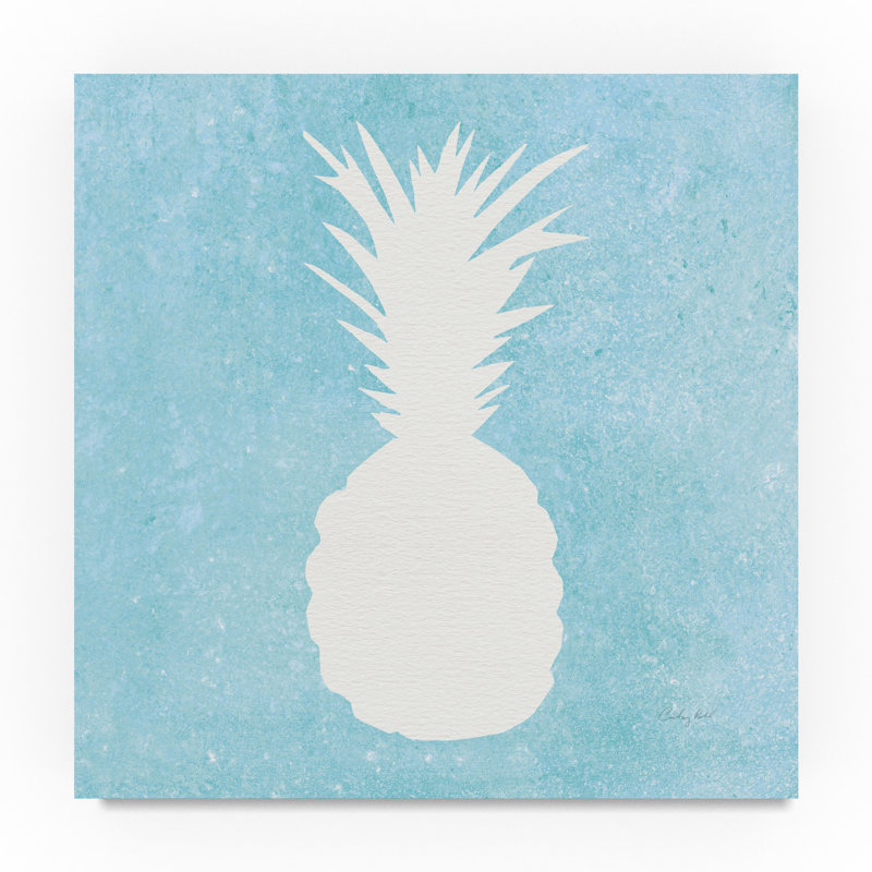 Tropical Fun Pineapple Silhouette Canvas Print, 14" x 14"