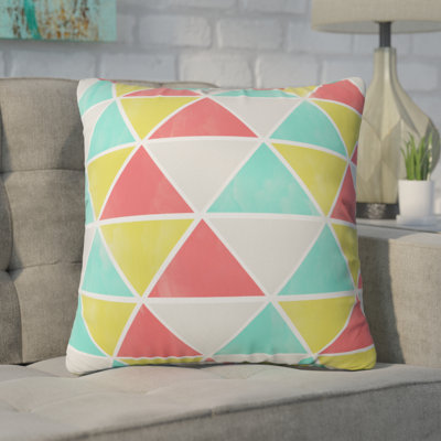 Allyson Johnson Summer Triangles Outdoor Throw Pillow