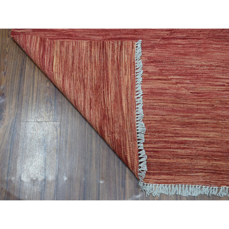 Tapis de zone en laine 5 pi 1 po x 6 pi 7 po one-of-kind noué la Ohiowa