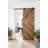 Black Steel Single Door Barn Door Hardware Kit Standard Single-2039878572