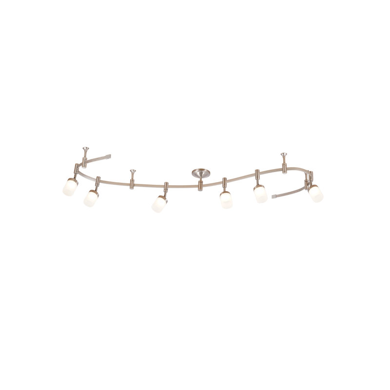 Catalina Brushed Nickel 96'' Adjustable 6-Light LED Track Kit